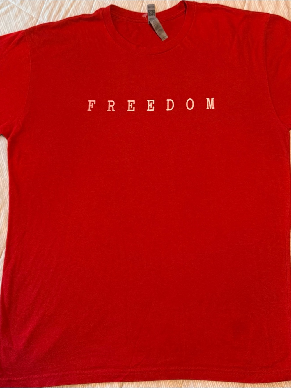 Next Level Apparel Red 'FREEDOM' Short Sleeve Tee